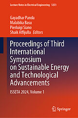 Livre Relié Proceedings of Third International Symposium on Sustainable Energy and Technological Advancements de 