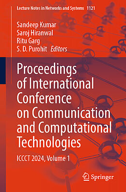 Couverture cartonnée Proceedings of International Conference on Communication and Computational Technologies de 