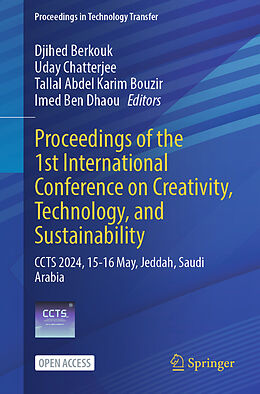 Couverture cartonnée Proceedings of the 1st International Conference on Creativity, Technology, and Sustainability de 