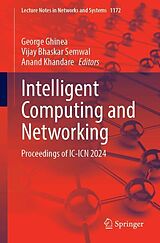 Couverture cartonnée Intelligent Computing and Networking de 