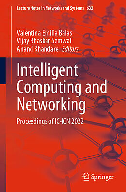 Couverture cartonnée Intelligent Computing and Networking de 