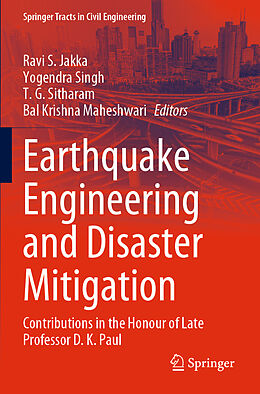 Couverture cartonnée Earthquake Engineering and Disaster Mitigation de 