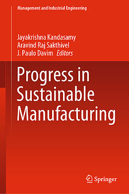 Livre Relié Progress in Sustainable Manufacturing de 