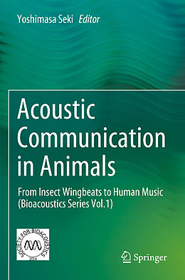 Couverture cartonnée Acoustic Communication in Animals de 