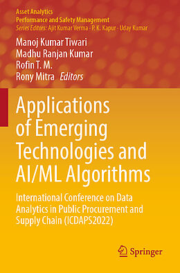 Couverture cartonnée Applications of Emerging Technologies and AI/ML Algorithms de 