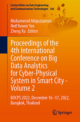 Couverture cartonnée Proceedings of the 4th International Conference on Big Data Analytics for Cyber-Physical System in Smart City - Volume 2 de 