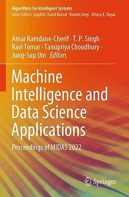 Couverture cartonnée Machine Intelligence and Data Science Applications de 