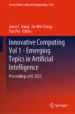Livre Relié Innovative Computing Vol 1 - Emerging Topics in Artificial Intelligence de 