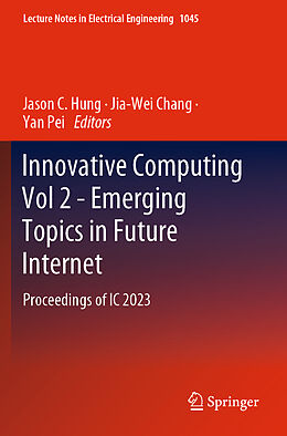Couverture cartonnée Innovative Computing Vol 2 - Emerging Topics in Future Internet de 