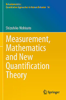 Couverture cartonnée Measurement, Mathematics and New Quantification Theory de Shizuhiko Nishisato