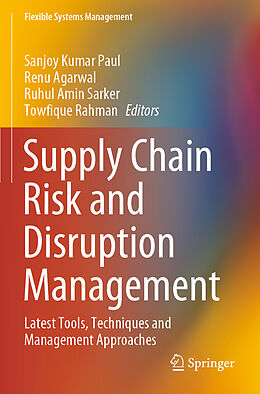 Couverture cartonnée Supply Chain Risk and Disruption Management de 