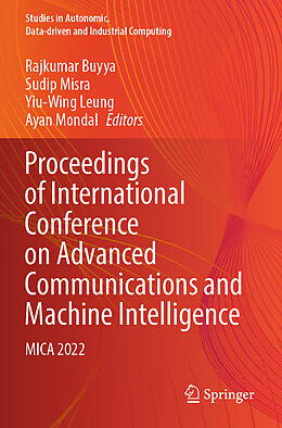 Couverture cartonnée Proceedings of International Conference on Advanced Communications and Machine Intelligence de 