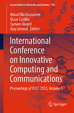 Couverture cartonnée International Conference on Innovative Computing and Communications de 