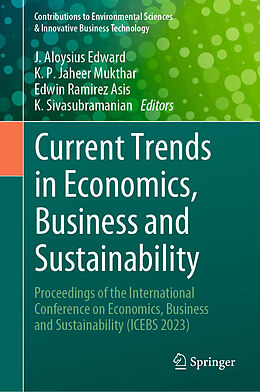 Livre Relié Current Trends in Economics, Business and Sustainability de 