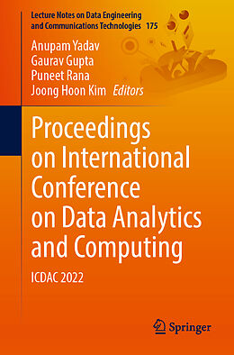 Couverture cartonnée Proceedings on International Conference on Data Analytics and Computing de 