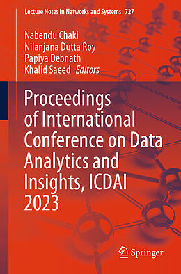 Couverture cartonnée Proceedings of International Conference on Data Analytics and Insights, ICDAI 2023 de 