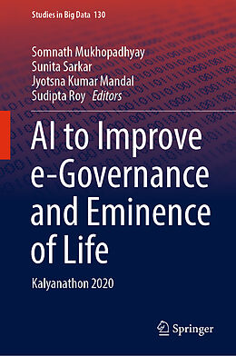 Livre Relié AI to Improve e-Governance and Eminence of Life de 