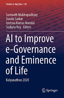 Couverture cartonnée AI to Improve e-Governance and Eminence of Life de 