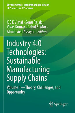 Couverture cartonnée Industry 4.0 Technologies: Sustainable Manufacturing Supply Chains de 