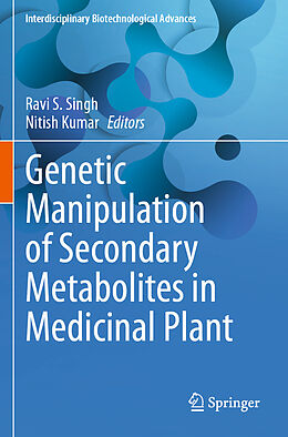 Couverture cartonnée Genetic Manipulation of Secondary Metabolites in Medicinal Plant de 