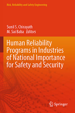 Couverture cartonnée Human Reliability Programs in Industries of National Importance for Safety and Security de 