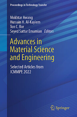 Couverture cartonnée Advances in Material Science and Engineering de 