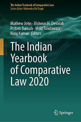 Livre Relié The Indian Yearbook of Comparative Law 2020 de 