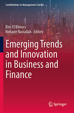 Couverture cartonnée Emerging Trends and Innovation in Business and Finance de 