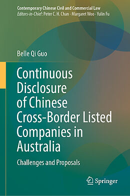 eBook (pdf) Continuous Disclosure of Chinese Cross-Border Listed Companies in Australia de Belle Qi Guo