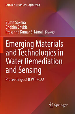 Couverture cartonnée Emerging Materials and Technologies in Water Remediation and Sensing de 