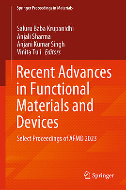 Livre Relié Recent Advances in Functional Materials and Devices de 