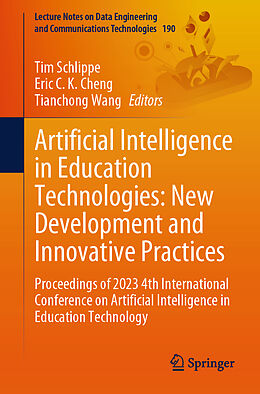 Couverture cartonnée Artificial Intelligence in Education Technologies: New Development and Innovative Practices de 