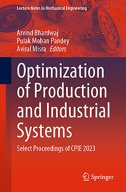 Couverture cartonnée Optimization of Production and Industrial Systems de 