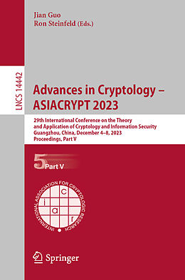 Couverture cartonnée Advances in Cryptology   ASIACRYPT 2023 de 