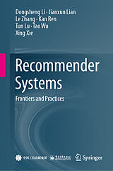 eBook (pdf) Recommender Systems de Dongsheng Li, Jianxun Lian, Le Zhang