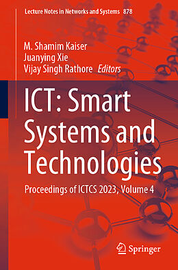 Couverture cartonnée ICT: Smart Systems and Technologies de 