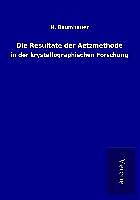 Kartonierter Einband Die Resultate der Aetzmethode von H. Baumhauer