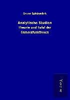 Kartonierter Einband Analytische Studien von Oskar Schlömilch