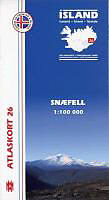 Carte (de géographie) pliée Snæfell 100000 de 