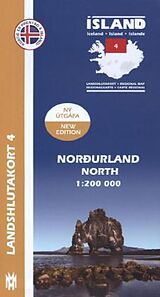 Carte (de géographie) pliée IRK 04 Nordurland / Nord-Island Regionalkarte 1 : 200 000 de 