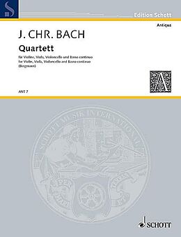 Johann Christian Bach Notenblätter Quartett G-Dur