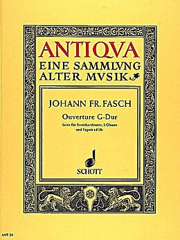Johann Friedrich Fasch Notenblätter Ouvertüre G-Dur