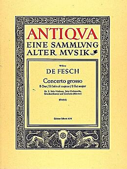 Willem de Fesch Notenblätter Concerto grosso B-Dur