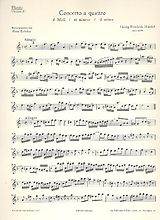 Georg Friedrich Händel Notenblätter Concerto a quattro TWV 43d 3