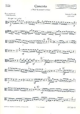 Antonio Vivaldi Notenblätter Konzert a-Moll RV461