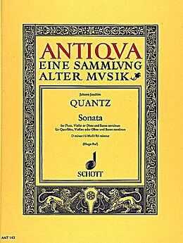 Johann Joachim Quantz Notenblätter Sonate d-Moll