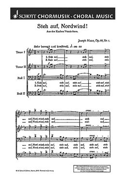 Joseph Haas Notenblätter Steh auf, Nordwind! op. 66/1