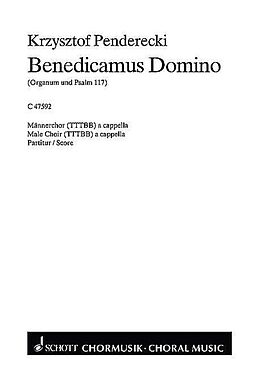 Krzysztof Penderecki Notenblätter Benedicamus Domino