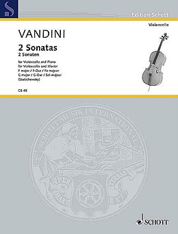 Antonio Vandini Notenblätter 2 Sonaten F-Dur und G-Dur