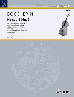 Luigi Boccherini Notenblätter Konzert G-Dur Nr.3 WV480 für